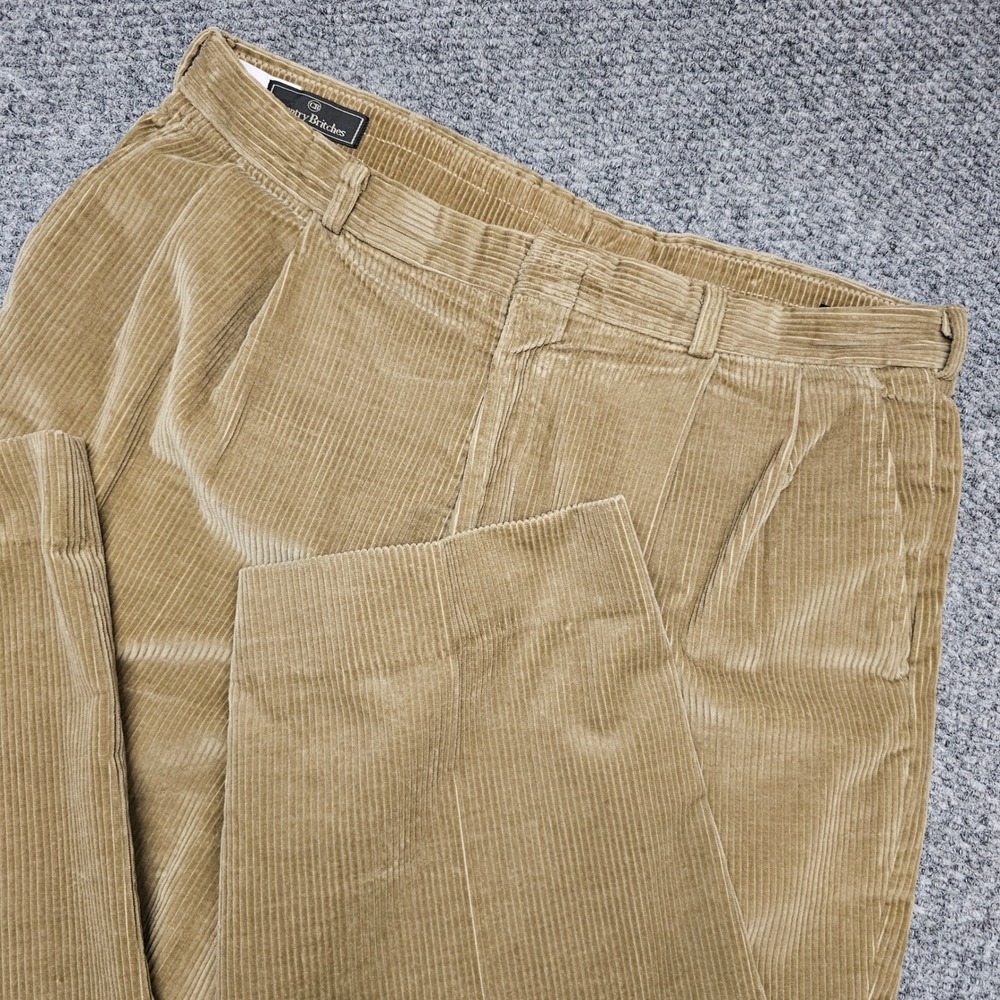 Vintage Country Britches Corduroy Pleated Pants Mens Size 40 Made in USA‎